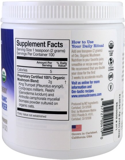 補充劑，藥用蘑菇 - Organic Mushroom Nutrition, Restore, Mushroom Powder, 7.14 oz (200 g)