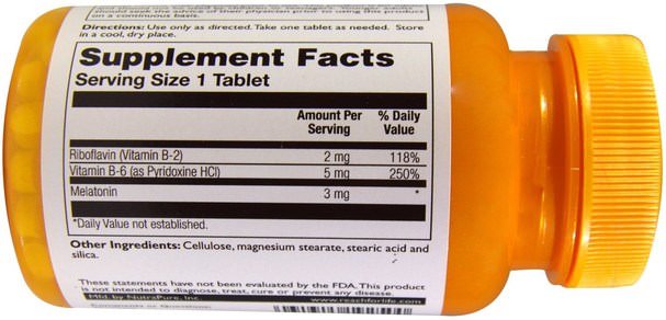 補充劑，褪黑激素，健康 - Thompson, Melatonin, 3 mg, 30 Tablets