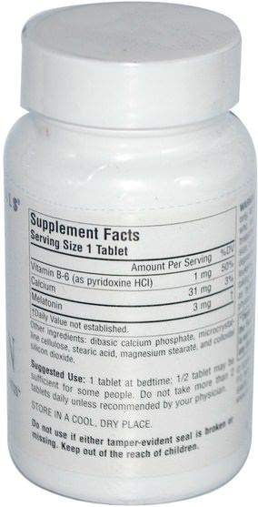 補充劑，褪黑素常規 - Source Naturals, Melatonin, 3 mg, 240 Tablets