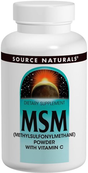 補品，礦物質，關節炎 - Source Naturals, MSM (Methylsulfonylmethane) Powder, with Vitamin C, 8 oz (227 g)