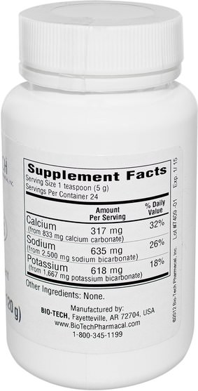 補品，礦物質，鈣 - Bio Tech Pharmacal, Inc, Tri-Salts, 4.23 oz (120 g)