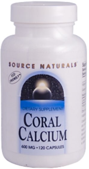 補品，礦物質，鈣，珊瑚鈣 - Source Naturals, Coral Calcium, 600 mg, 120 Capsules