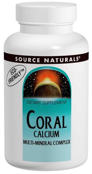 補品，礦物質，鈣，珊瑚鈣 - Source Naturals, Coral Calcium, 600 mg, 120 Tablets