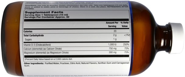 補充劑，礦物質，鈣和鎂 - Life Time, High Potency Calcium Magnesium Citrate, Plus Vitamin D-3, Blueberry, 16 fl oz (473 ml)