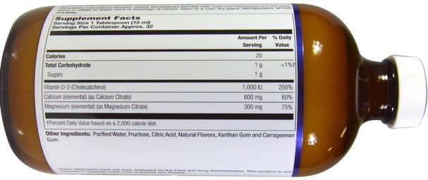 補充劑，礦物質，鈣和鎂 - Life Time, Original Calcium Magnesium Citrate, Plus Vitamin D-3, Original, Orange Vanilla, 16 fl oz (473 ml)