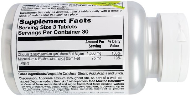 補品，礦物質，鈣 - VegLife, Red Marine Calcium, 90 Tablets