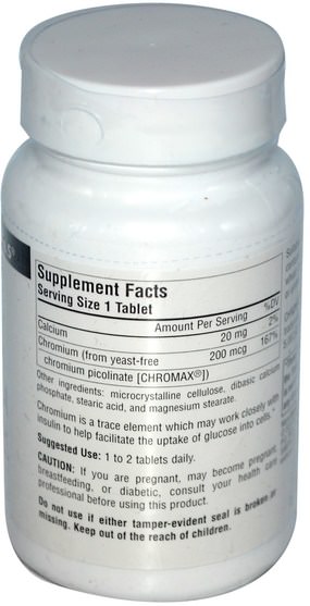 補充劑，礦物質，吡啶甲酸鉻 - Source Naturals, Chromium Picolinate, 200 mcg, 240 Tablets