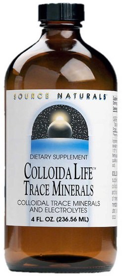 補品，礦物質，液體礦物質，微量礦物質 - Source Naturals, Colloida Life Trace Minerals, 4 fl. oz. (118.28 ml)