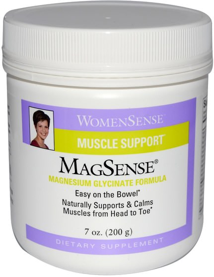 補充劑，礦物質，甘氨酸鎂 - Natural Factors, WomenSense, MagSense, Magnesium Glycinate Formula, 7 oz (200 g)