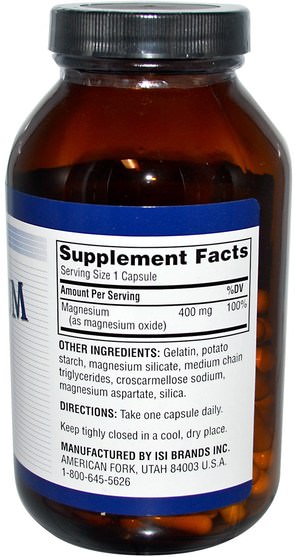 補品，礦物質，氧化鎂 - Twinlab, Magnesium Caps, 400 mg, 200 Capsules
