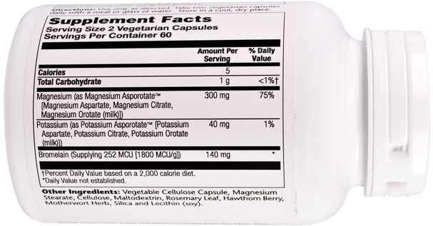 補品，礦物質，鎂鉀 - Solaray, Magnesium and Potassium Asporotates, 120 Veggie Caps