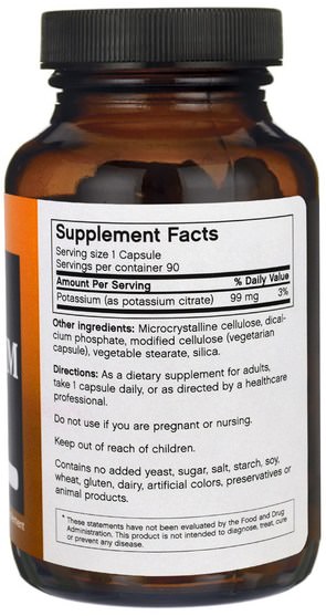 補充劑，礦物質，鉀 - FutureBiotics, Potassium, 99 mg, 90 Veggie Caps