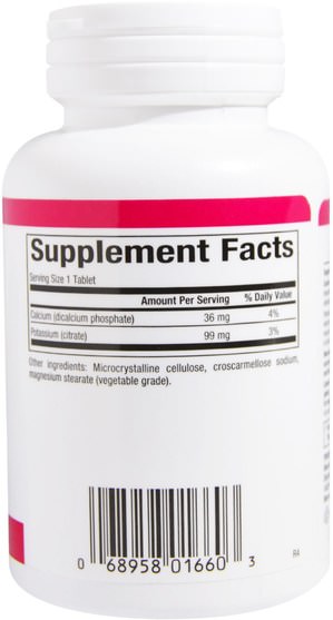 補充劑，礦物質，鉀 - Natural Factors, Potassium Citrate, 99 mg, 90 Tablets