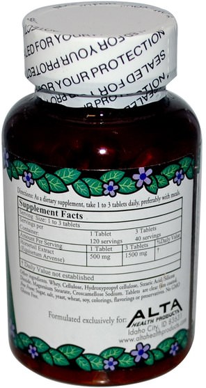 補充劑，礦物質，二氧化矽（矽） - Alta Health, Herbal Organic Silica with Bioflavonoids, 120 Tablets