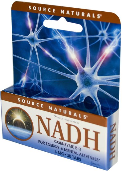 補充劑，nadh - Source Naturals, NADH, CoEnzyme B-3, 5 mg, 30 Tablets