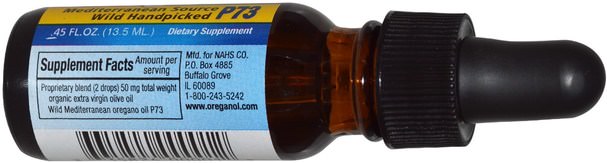 補充劑，牛至油，牛至油液 - North American Herb & Spice Co., Oreganol P73.45 fl oz (13.5 ml)