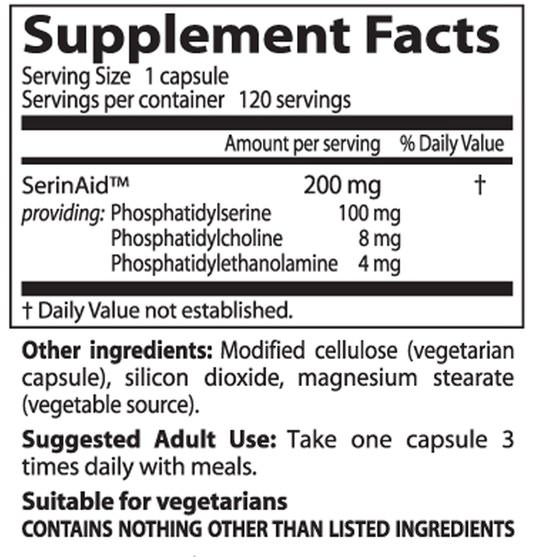 補充劑，磷脂酰絲氨酸，抗衰老 - Doctors Best, Best Phosphatidylserine with SerinAid, 100 mg, 120 Veggie Caps