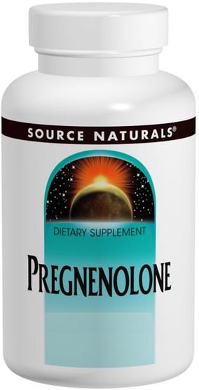 補充劑，孕烯醇酮50毫克 - Source Naturals, Pregnenolone, 50 mg, 120 Tablets