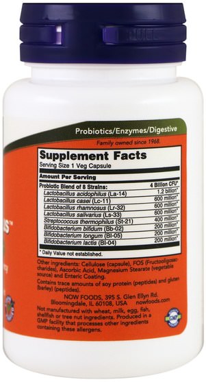 補充劑，益生菌，嗜酸乳桿菌，穩定的益生菌 - Now Foods, Gr8-Dophilus, 60 Veg Capsules
