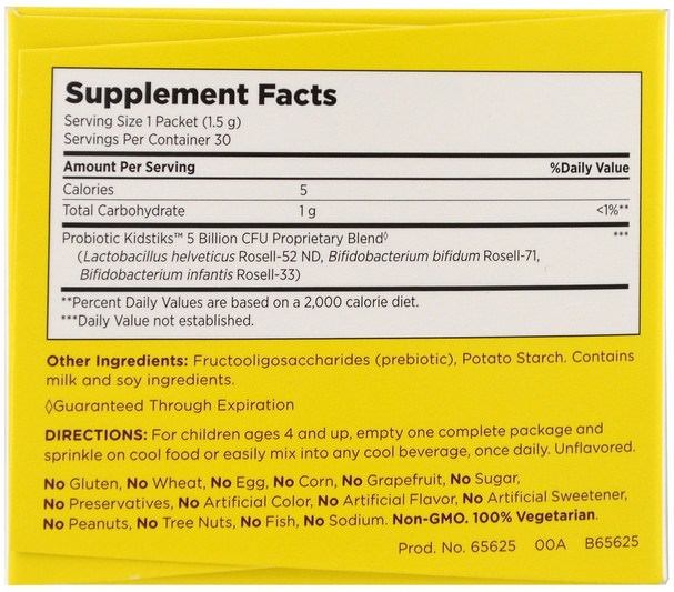 補充劑，益生菌，兒童益生菌，穩定的益生菌 - American Health, Probiotic Kidstiks, Unflavored, 30 Packets, 1.5 g (0.05 oz) Each