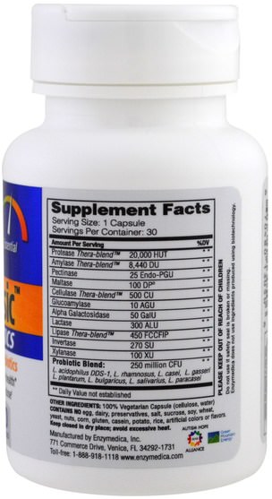 補充劑，益生菌 - Enzymedica, Digest Basic + Probiotics, 30 Capsules