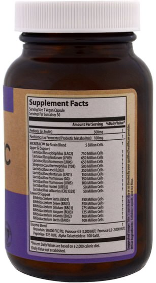 補充劑，益生菌 - MRM, Daily Probiotic, 30 Veggie Caps