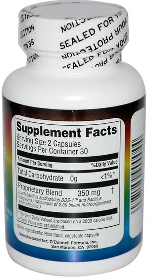 補充劑，益生菌 - ODonnell Formulas, Flora Balance, ODonnell Formulas, The Ultimate Acidophilus, 350 mg, 60 Capsules