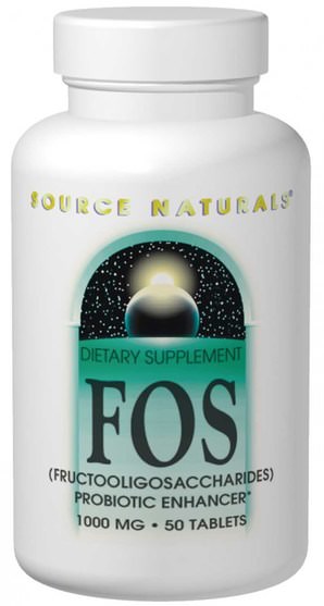 補充劑，益生菌 - Source Naturals, FOS, (Fructooligosaccharides), 100 Tablets