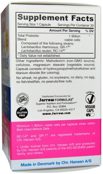 補充劑，益生菌，穩定的益生菌 - Jarrow Formulas, Womens Fem Dophilus, 30 Vegetarian Capsules