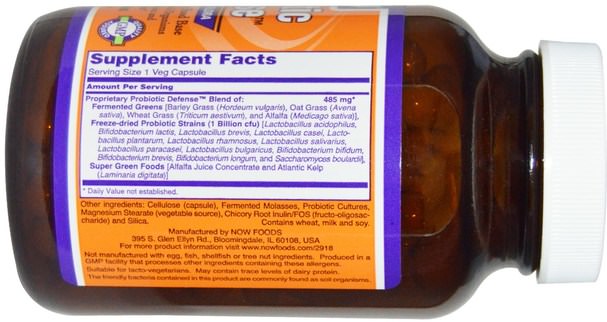 補充劑，益生菌，穩定的益生菌 - Now Foods, Probiotic Defense, 90 Veg Capsules