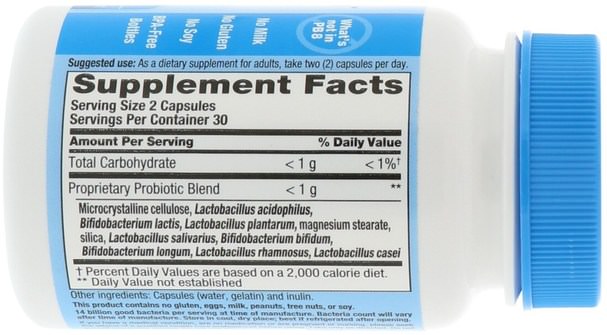 補充劑，益生菌，穩定的益生菌 - Nutrition Now, PB8, Original Formula, 60 Capsules