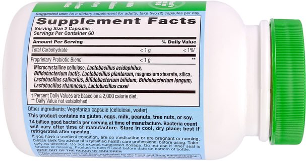 補充劑，益生菌，穩定的益生菌 - Nutrition Now, PB8 With Lactobacillus & Bifidobacterium, 120 Veggie Caps