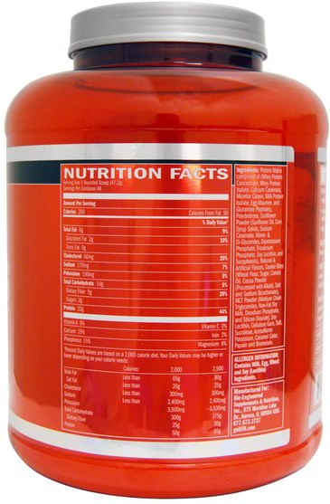 補充劑，蛋白質 - BSN, Syntha-6, Protein Powder Drink Mix, Cookies and Cream, 5.0 lbs (2.27 kg)