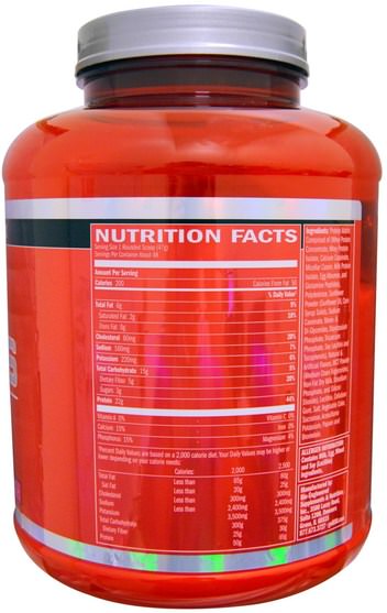 補充劑，蛋白質 - BSN, Syntha-6, Ultra Premium Protein Matrix, Strawberry Milkshake, 5.0 lbs (2.27 kg)