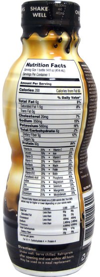 補充劑，蛋白質飲料，蛋白質奶昔 - Oh Yeah!, Nutritional Shake, Chocolate Milkshake, 14 fl oz (414 ml)