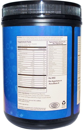 補充劑，蛋白質，蛋清蛋白 - MRM, Natural Egg White Protein, Chocolate, 24 oz (680 g)