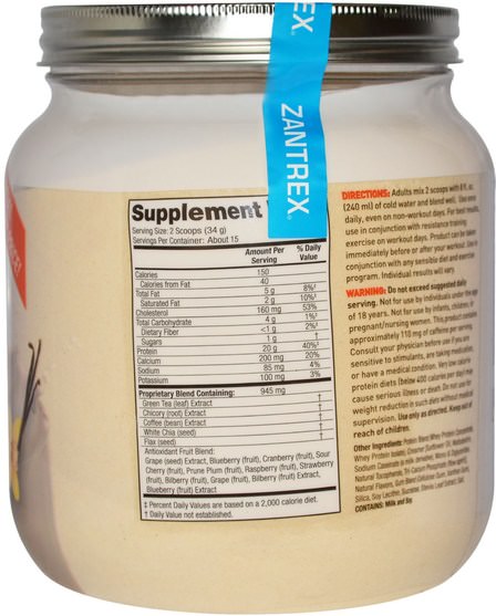 補充劑，蛋白質，脂肪燃燒器 - Zoller Laboratories, Fat Burning Protein, Creamy Vanilla Bean Flavor, 1 lb 2 oz (518 g)