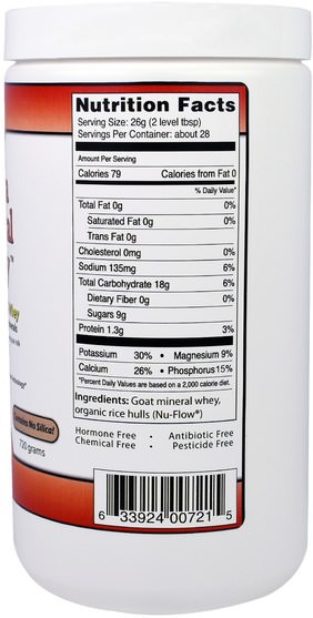 補充劑，蛋白質，山羊奶蛋白，超級食品，山羊乳清礦物質 - Mt. Capra, Capra Mineral Whey, (720 g)