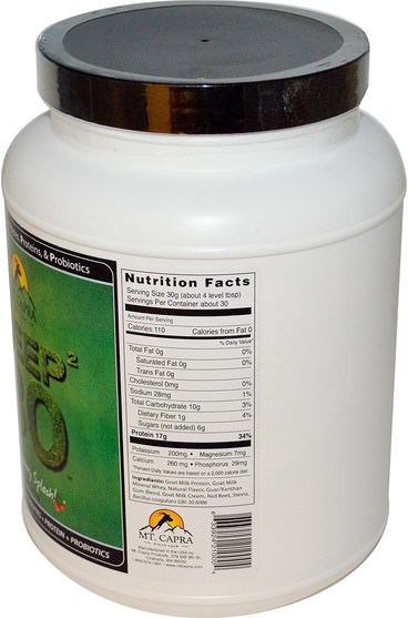 補充劑，蛋白質，山羊奶蛋白，超級食品 - Mt. Capra, Deep 30, Strawberry Splash, 2 lb (907 g)