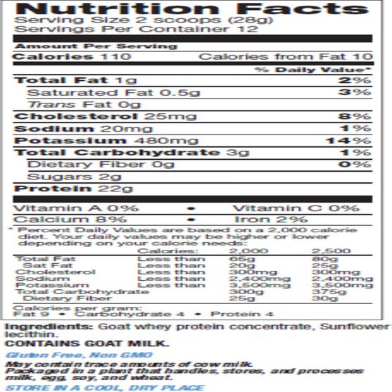補充劑，蛋白質，山羊奶蛋白質 - Teras Whey, Goat Whey Protein, Plain Whey Unsweetened, 12 oz (340 g)