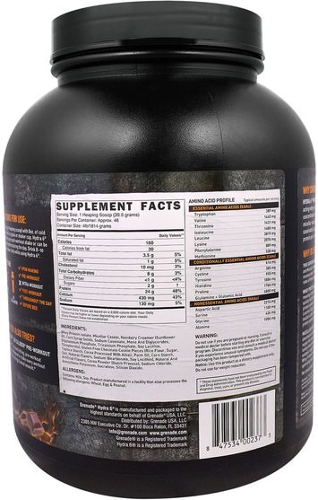補充劑，蛋白質 - Grenade, Hydra 6 Protein, Premium Protein Blend, Chocolate Charge, 4 lb (1814 g)