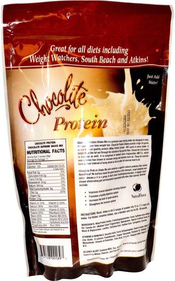 補充劑，蛋白質 - HealthSmart Foods, ChocoRite Protein, Chocolate Supreme, 14.7 oz (418 g)