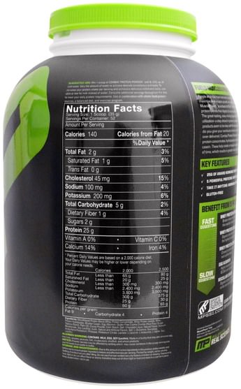補充劑，蛋白質 - MusclePharm, Combat Protein Powder, Cookies N Cream, 64 oz (1814 g)