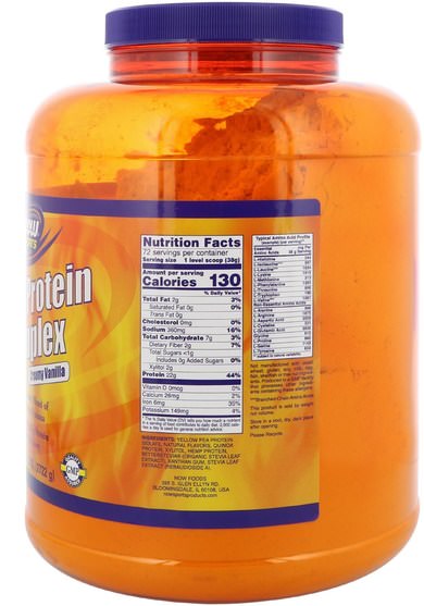 補充劑，蛋白質 - Now Foods, Sports, Plant Protein Complex, Creamy Vanilla, 6 lbs (2722 g)