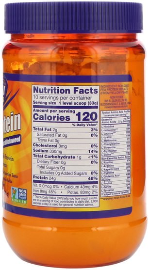 補充劑，蛋白質，豌豆蛋白質 - Now Foods, Sports, Pea Protein, Natural Unflavored, 12 oz (340 g)