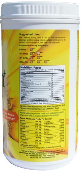 補充劑，蛋白質，豌豆蛋白質 - Pure Vegan, Pea Protein, Vanilla, 2.34 lbs (1065 g)