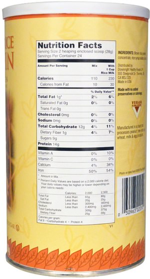 補充劑，蛋白質，米飯麵食湯和穀物，米飯，糙米 - MLO Natural, Brown Rice Protein Powder, 24 oz (680 g)