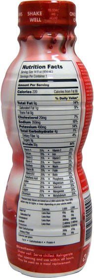 補充劑，蛋白質奶昔 - Oh Yeah!, Nutritional Shake, Strawberries & Creme, 14 fl oz (414 ml)