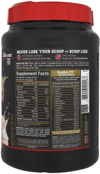 補品，蛋白質，運動 - ALLMAX Nutrition, CaseinFX, 100% Casein Micellar Protein, Vanilla, 2 lbs. (907 g)
