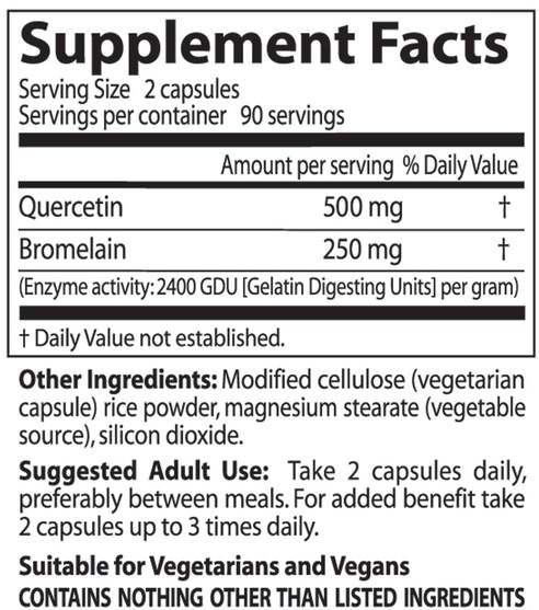 補充劑，槲皮素，酶 - Doctors Best, Quercetin Bromelain, 180 Veggie Caps